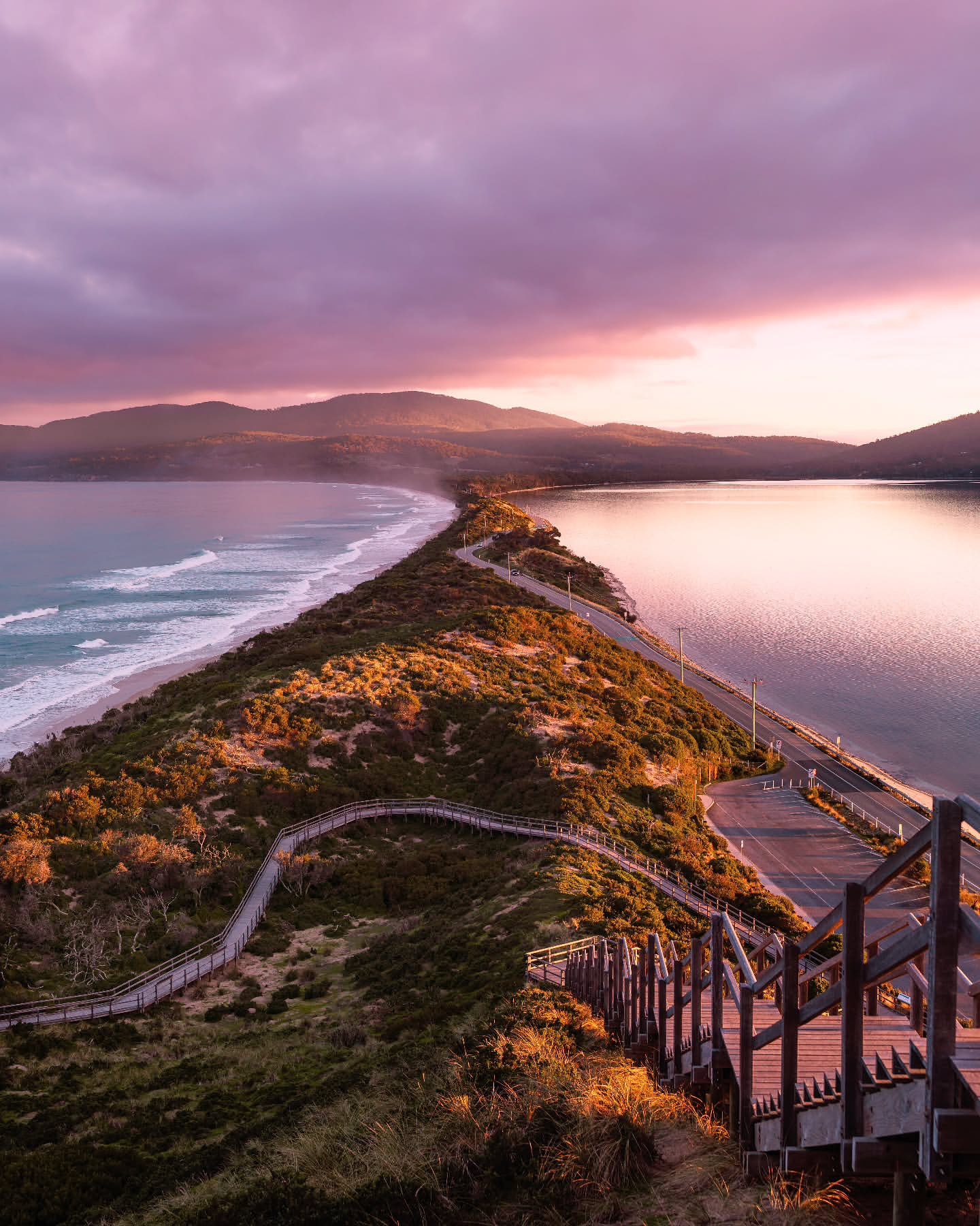 The Neck on Bruny Island at sunrise