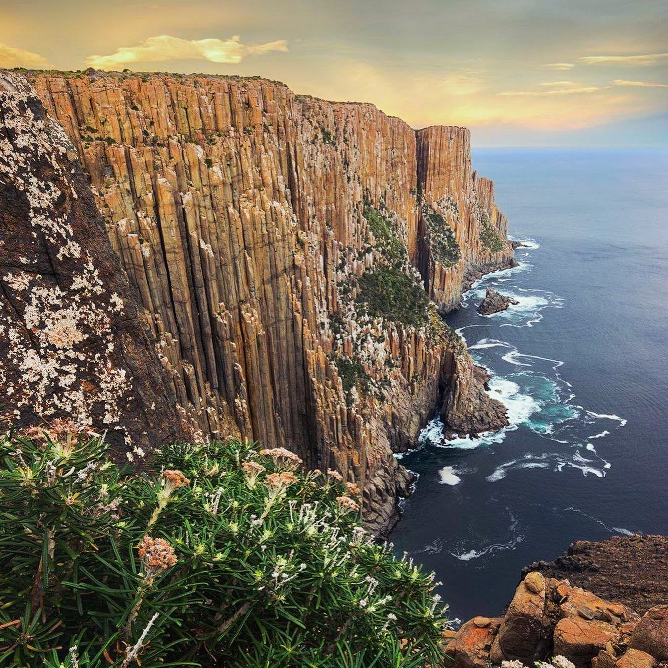 Dolerite sea cliffs at Cape Raoul on the Tasman Peninsula