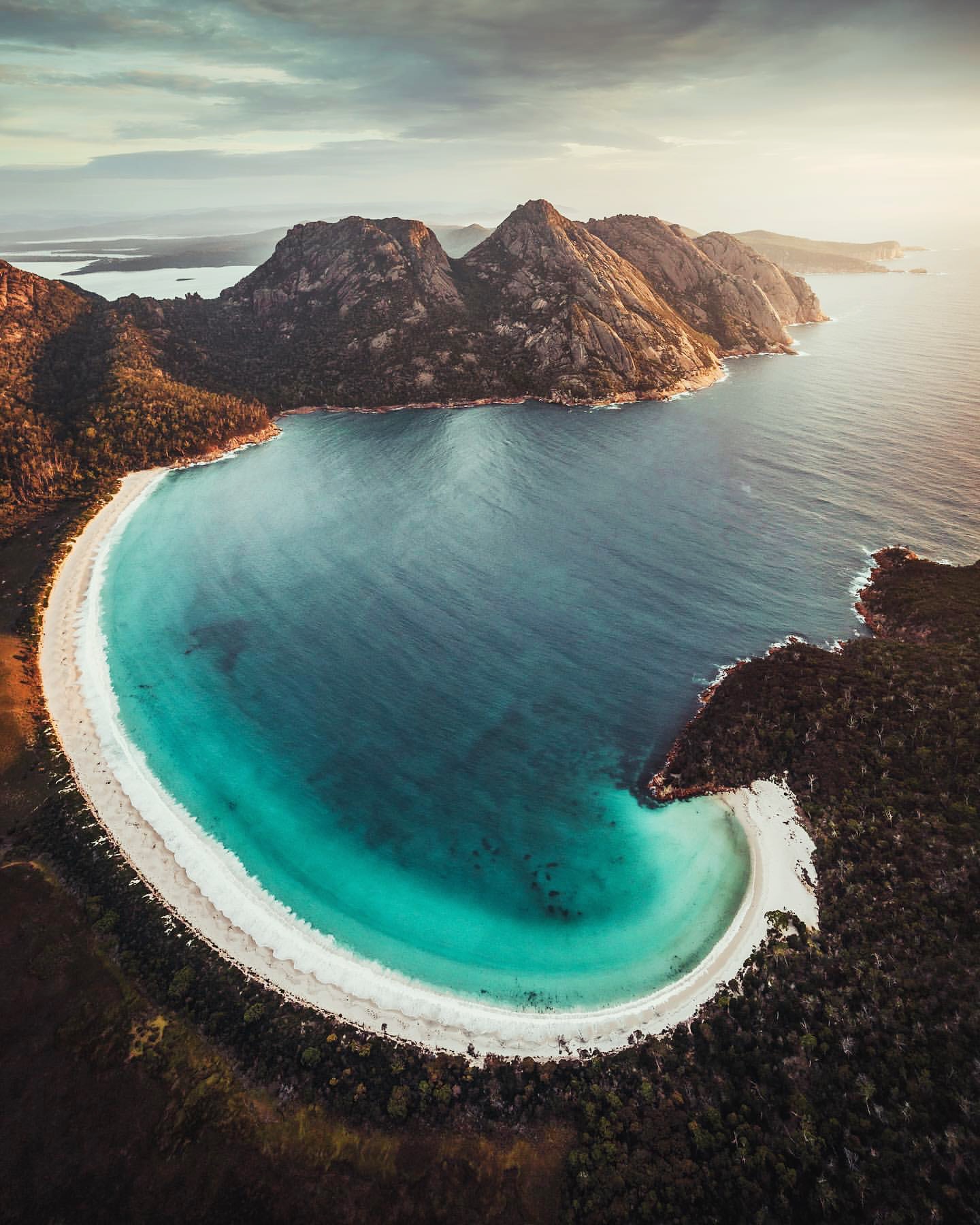 Wineglass Bay viewed from above